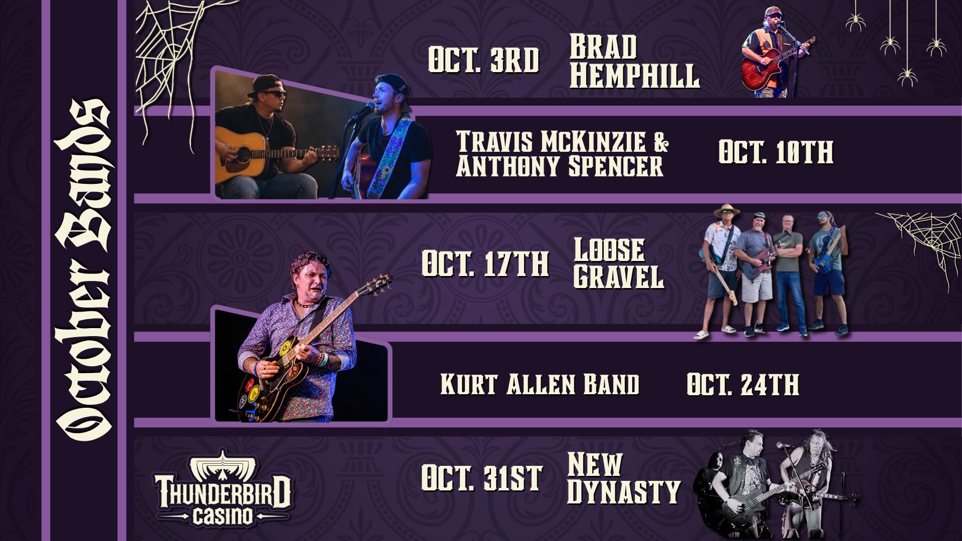 OCTOBER Bands website
